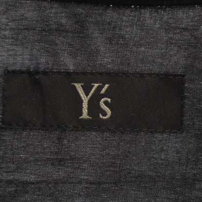 Y's Made in Japan Dolman Long Band Collar Shirt Black Size 1