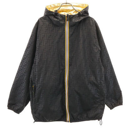 FENDI Italian Zucca Reversible Packable Jacket Black Size S