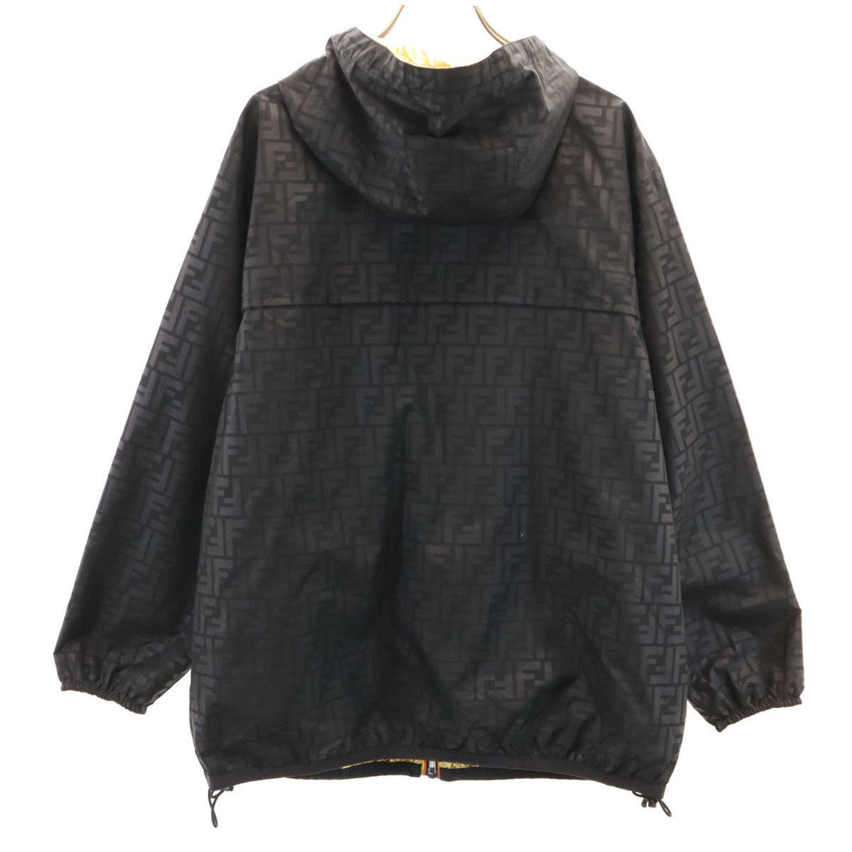 FENDI Italian Zucca Reversible Packable Jacket Black Size S
