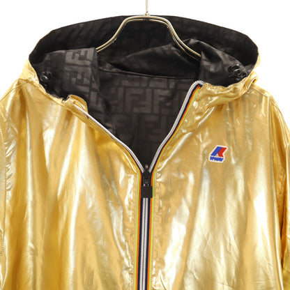 FENDI Italian Zucca Reversible Packable Jacket Black Size S