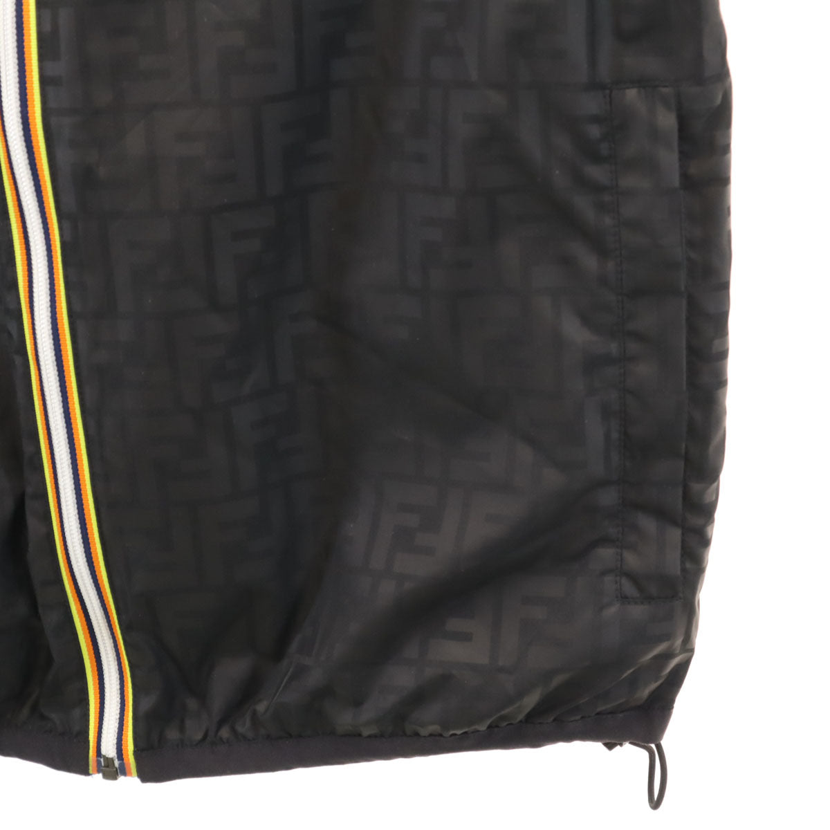 FENDI Italian Zucca Reversible Packable Jacket Black Size S