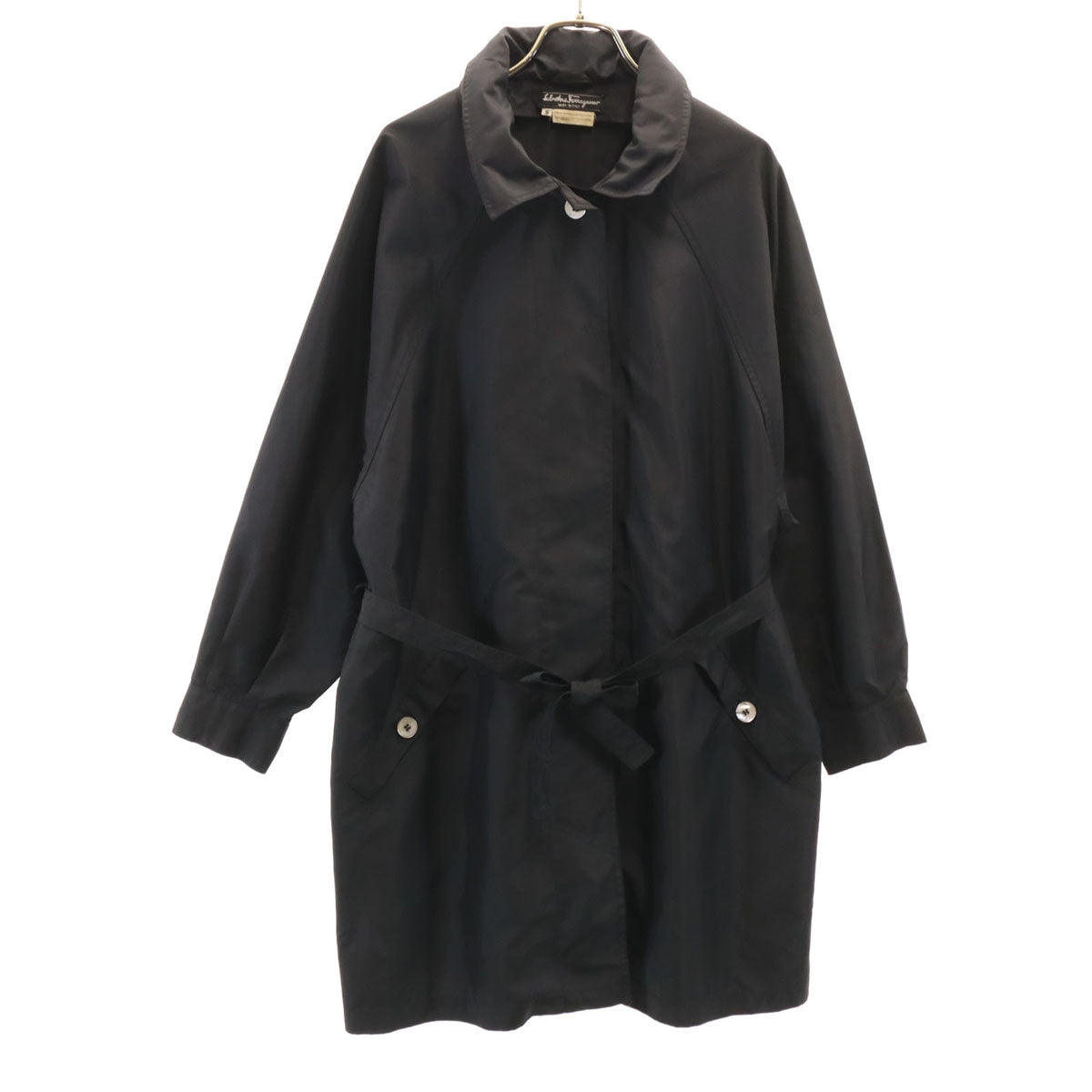 Salvatore Ferragamo 90s Packable Bal Coat Black Size S