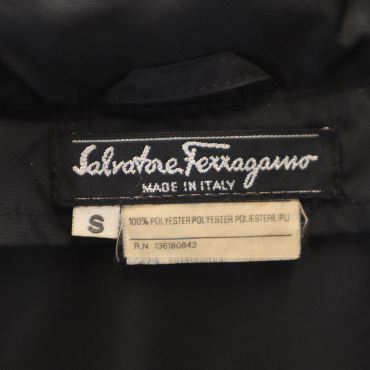 Salvatore Ferragamo 90s Packable Bal Coat Black Size S