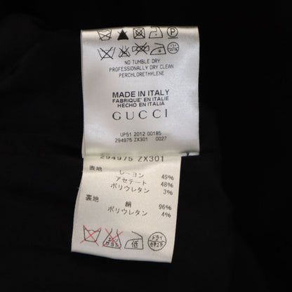 GUCCI Italian Long Sleeve Midi Dress Black Size 36