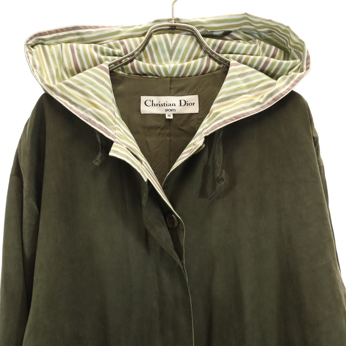 Christian Dior SPORTS 90s Silk Blend Coat Khaki Size M