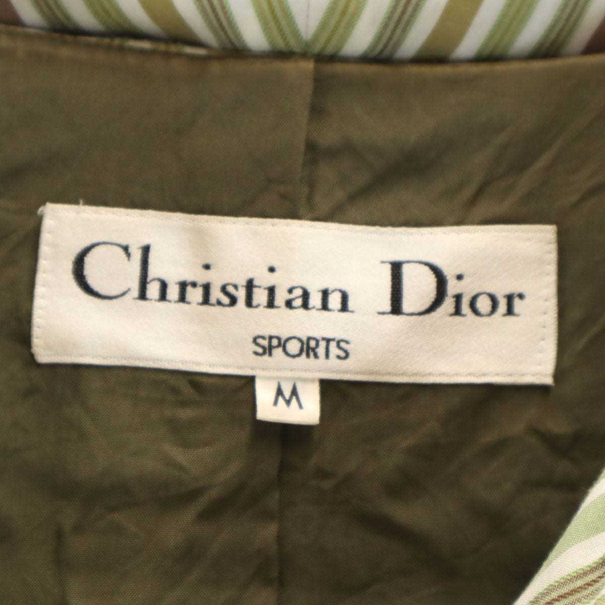 Christian Dior SPORTS 90s Silk Blend Coat Khaki Size M