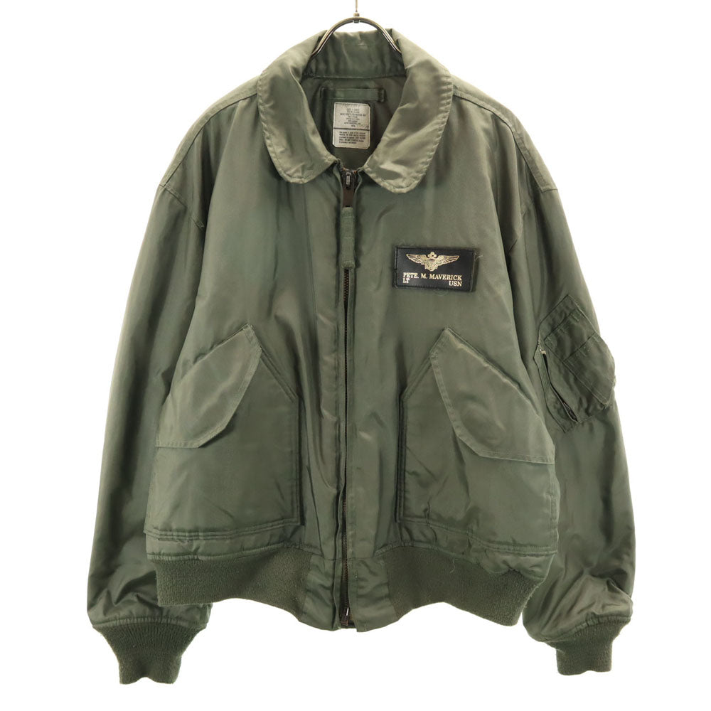 US AIR FORCE 90s CWU-45/P Alpha Flight Jacket Khaki Size XL