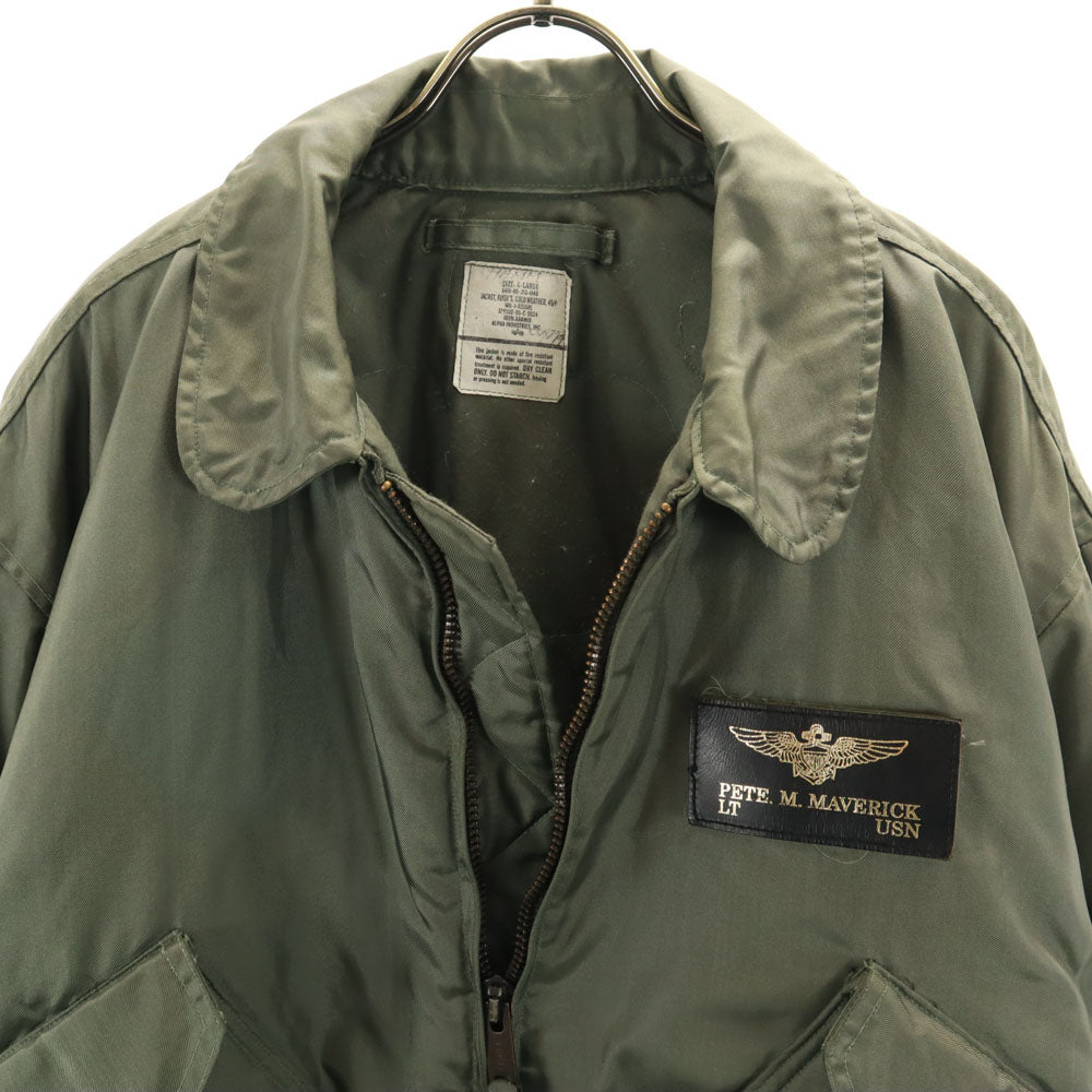 US AIR FORCE 90s CWU-45/P Alpha Flight Jacket Khaki Size XL