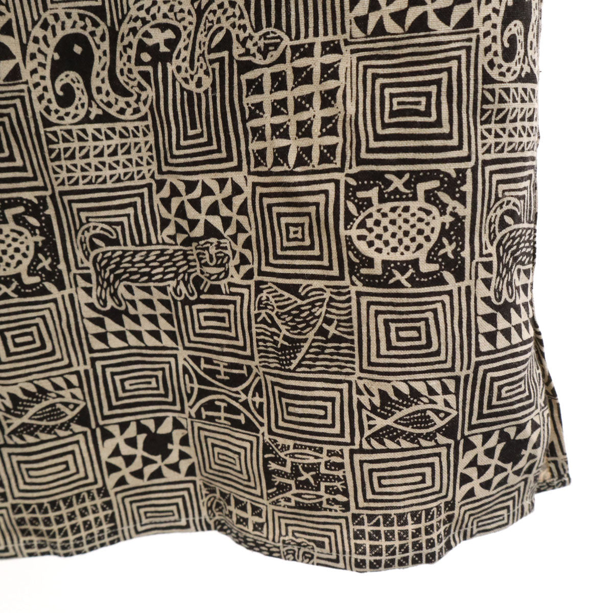 BOSS HUGO BOSS All-Over Animal Print Long Shirt Beige Size L