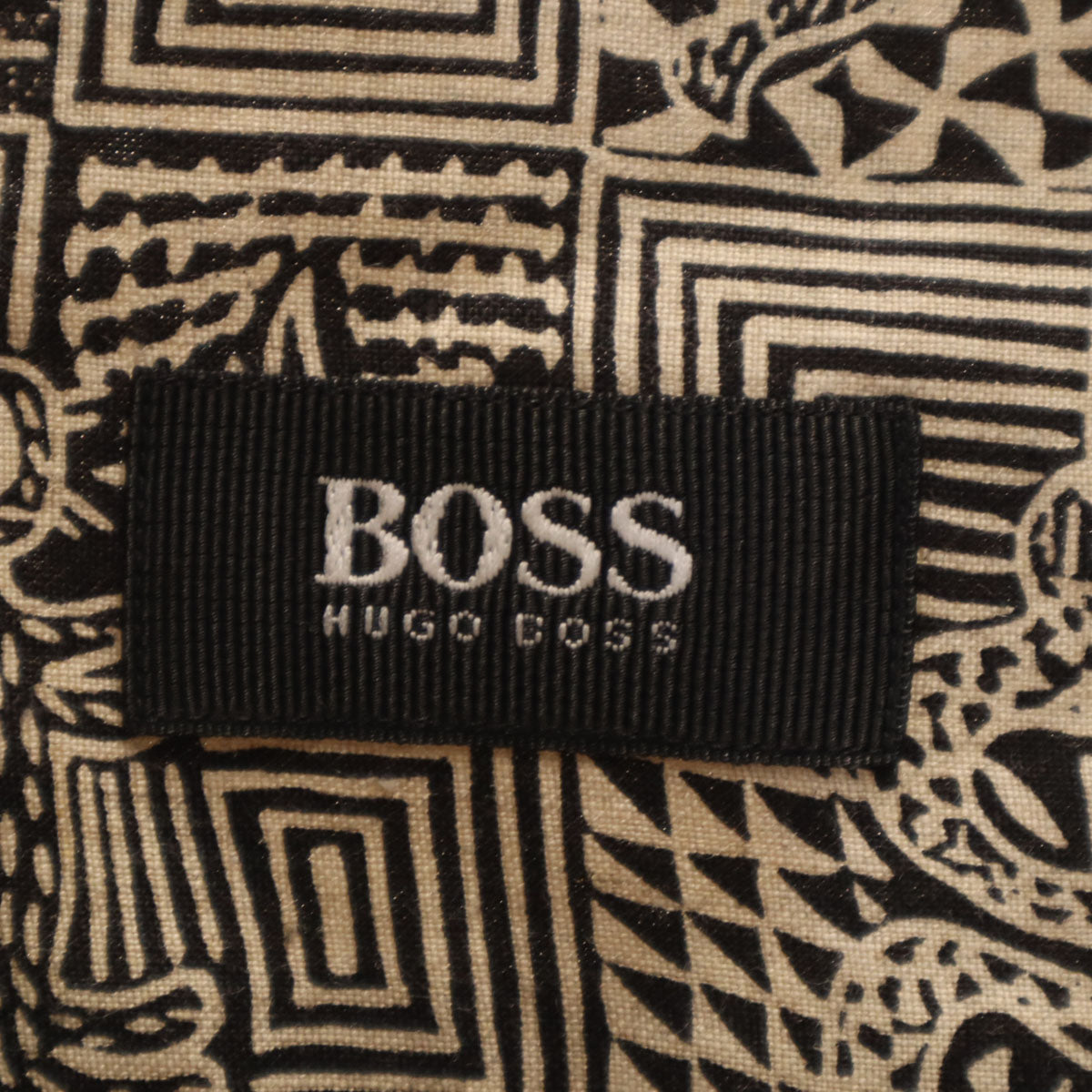 BOSS HUGO BOSS All-Over Animal Print Long Shirt Beige Size L