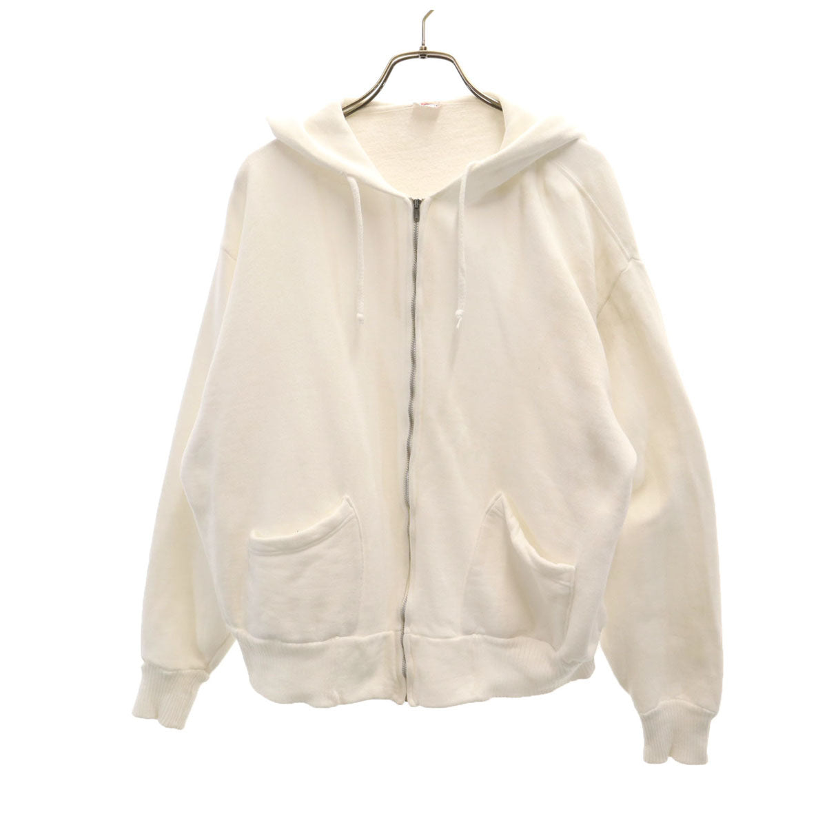 AKOM 60s Vintage Full Zip Hoodie White Size L