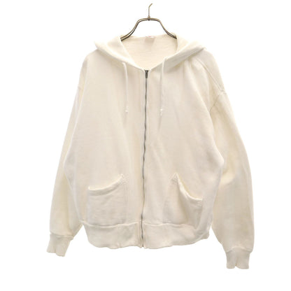 AKOM 60s Vintage Full Zip Hoodie White Size L