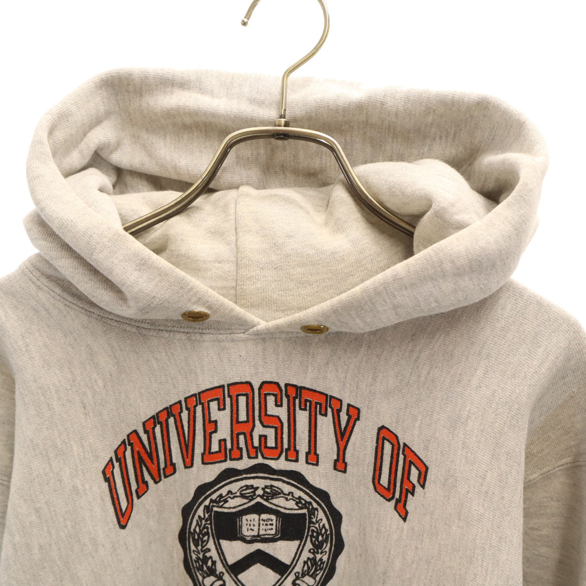 Champion 80s USA Vintage Reverse Weave Hoodie Gray Size M
