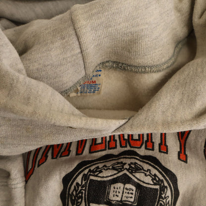 Champion 80s USA Vintage Reverse Weave Hoodie Gray Size M