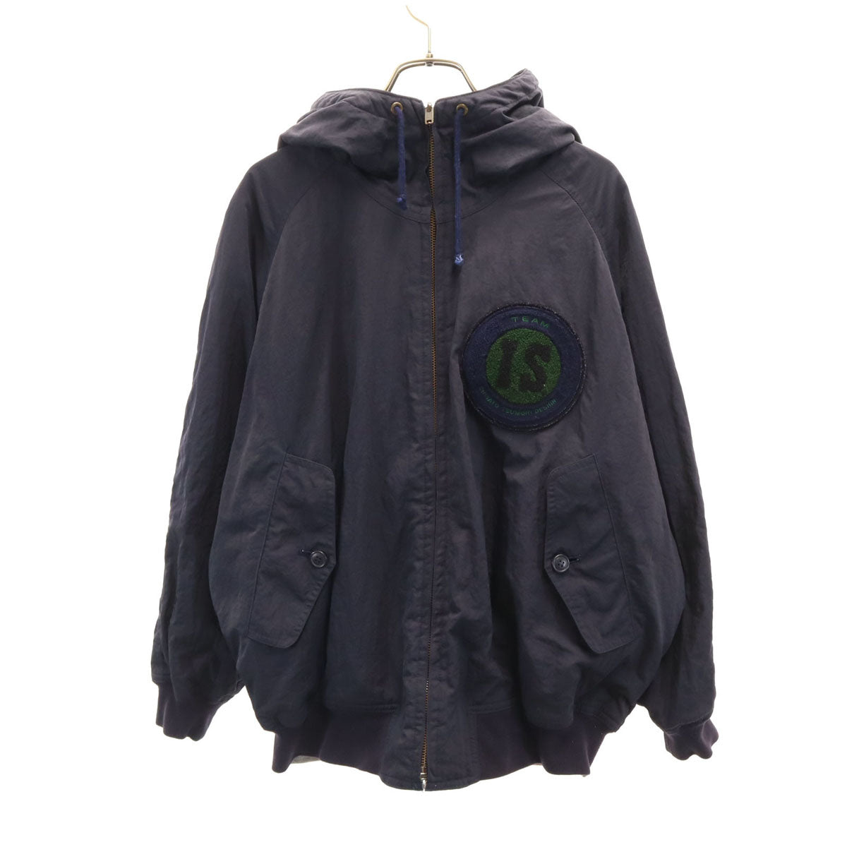 I.S. ISSEY MIYAKE 80s Reversible Zip Hoodie Navy Size JP 9