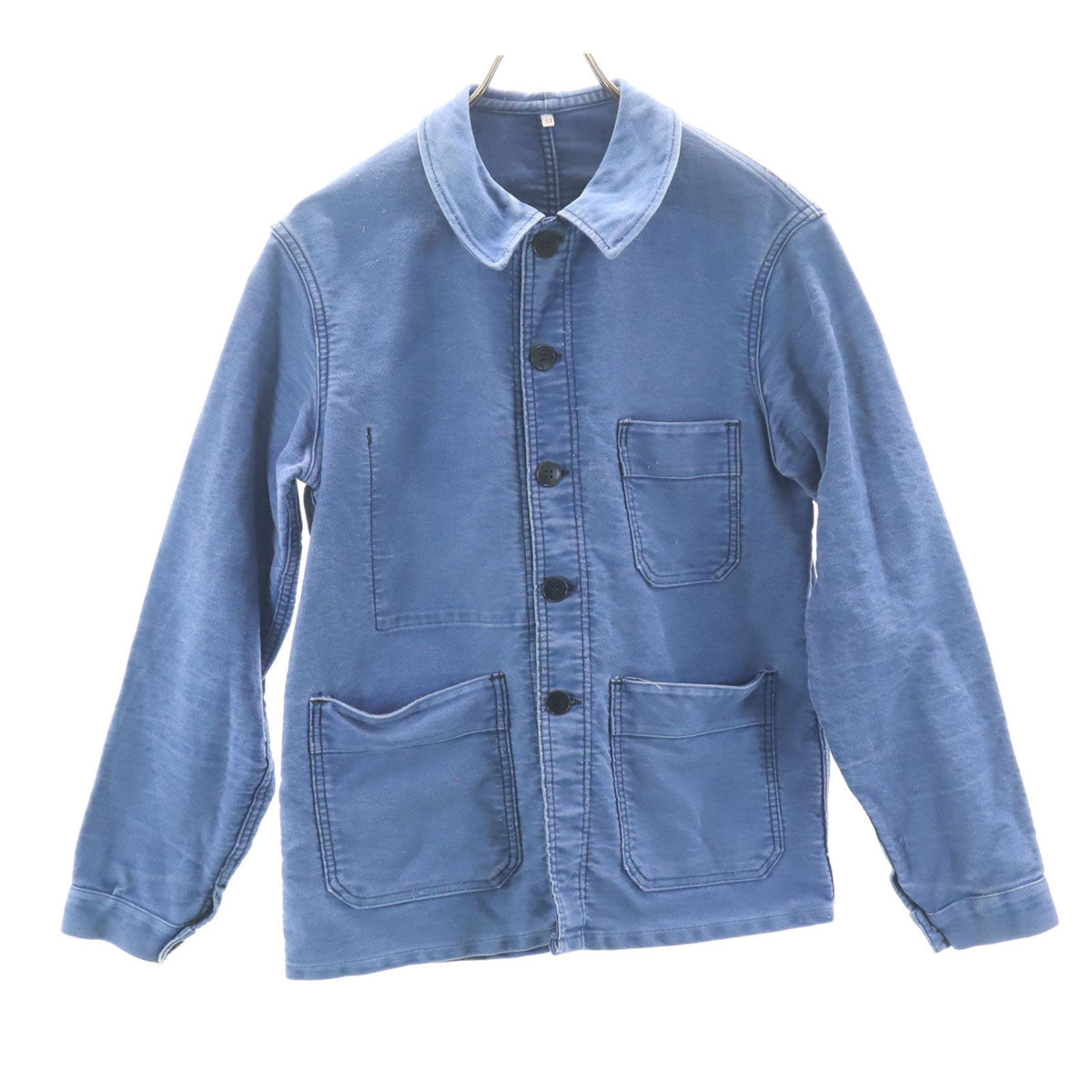 Adolphe Lafont 60s French Moleskin Work Jacket Blue Size 44