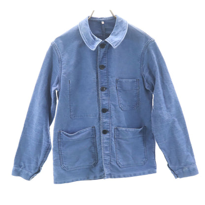 Adolphe Lafont 60s French Moleskin Work Jacket Blue Size 44