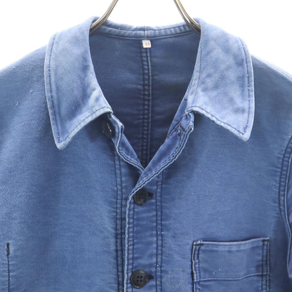 Adolphe Lafont 60s French Moleskin Work Jacket Blue Size 44