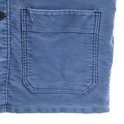 Adolphe Lafont 60s French Moleskin Work Jacket Blue Size 44