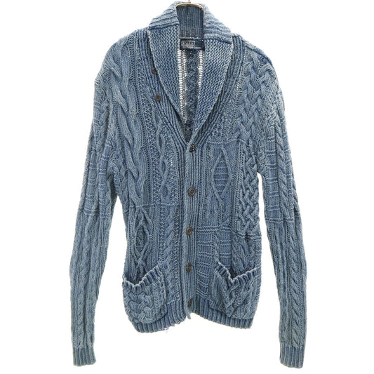 Polo by Ralph Lauren Indigo Dyed Shawl Cardigan Blue Size S