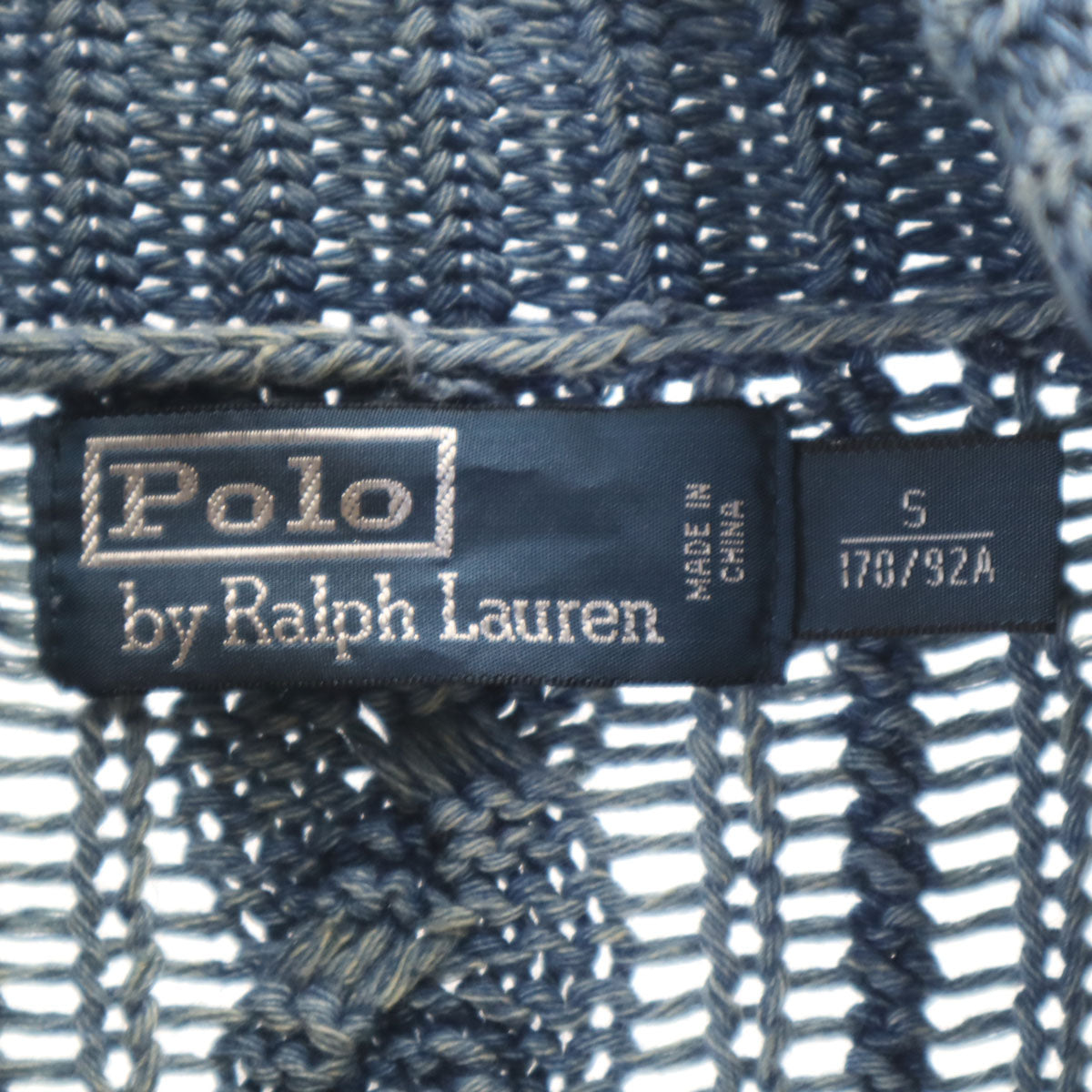 Polo by Ralph Lauren Indigo Dyed Shawl Cardigan Blue Size S
