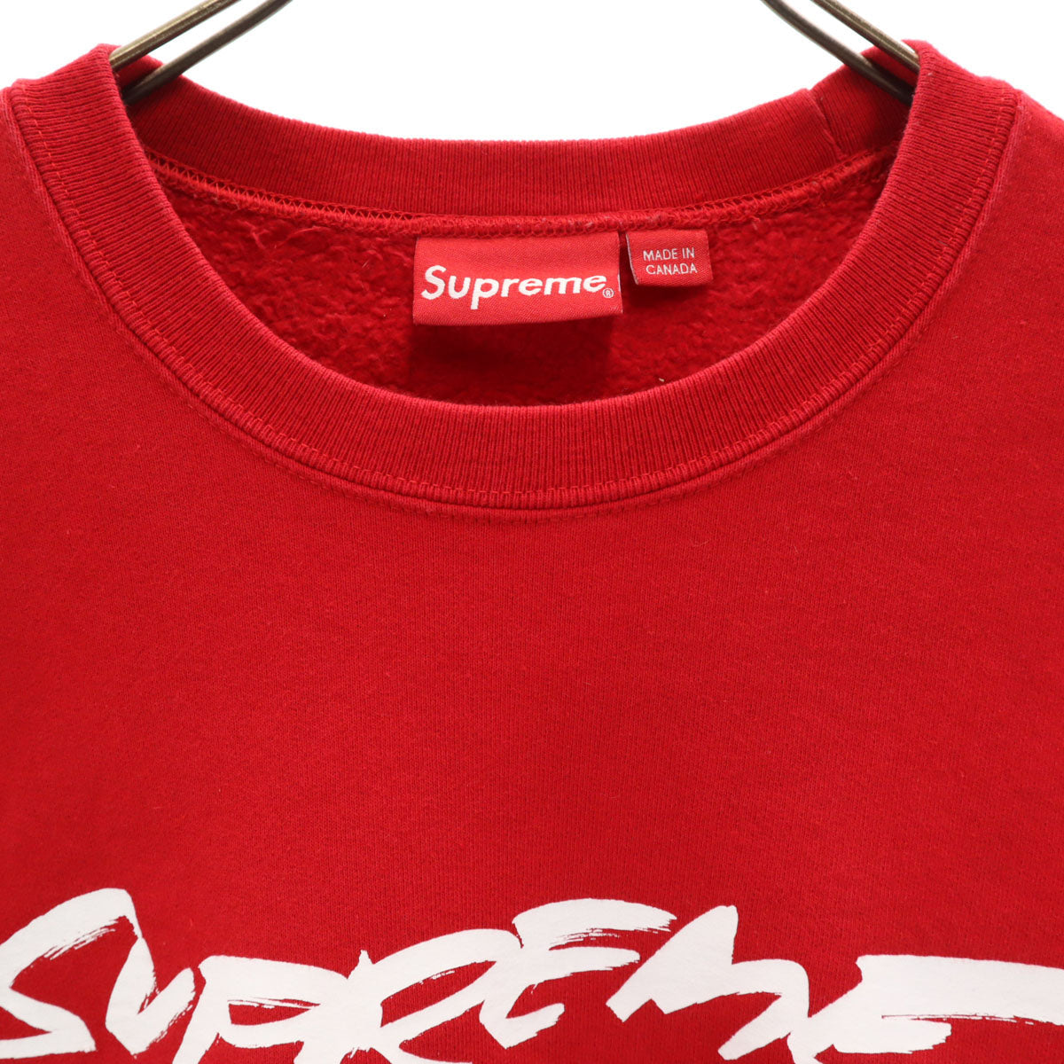 Supreme 21AW Canadian Brushed Back Sweatshirt Red Size M