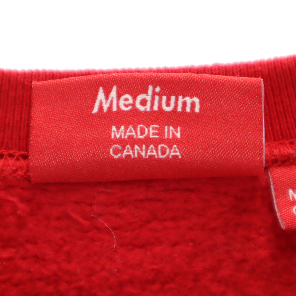 Supreme 21AW Canadian Brushed Back Sweatshirt Red Size M