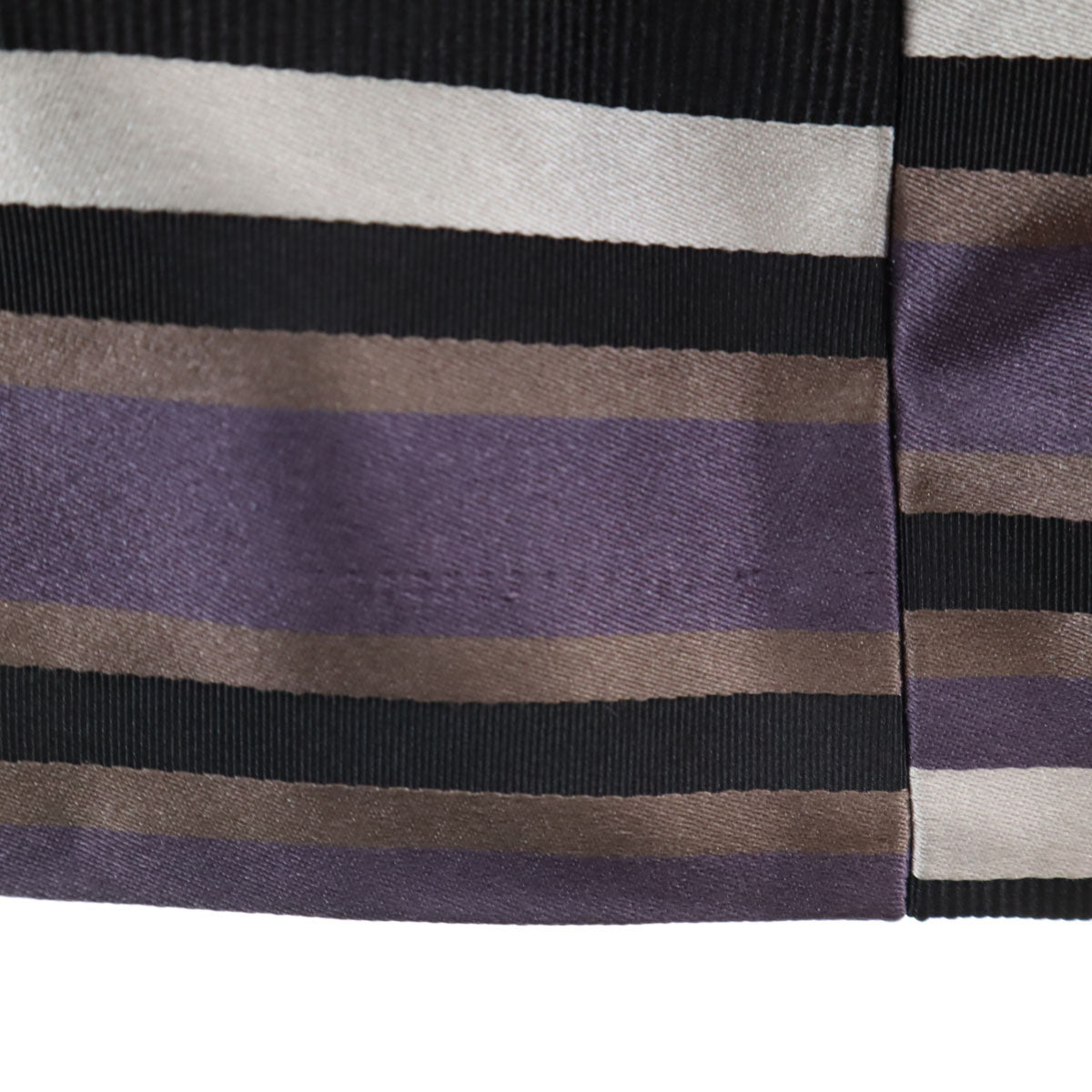 LOUIS VUITTON Silk Blend Striped Half Blouse Purple Size 38