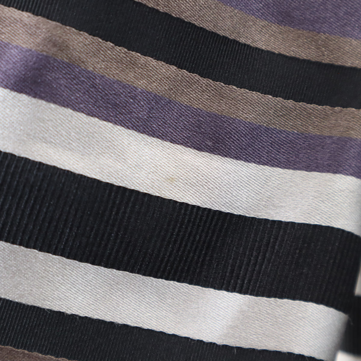 LOUIS VUITTON Silk Blend Striped Half Blouse Purple Size 38
