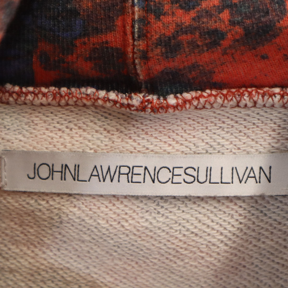 JOHN LAWRENCE SULLIVAN Red Patterned Hoodie Size S