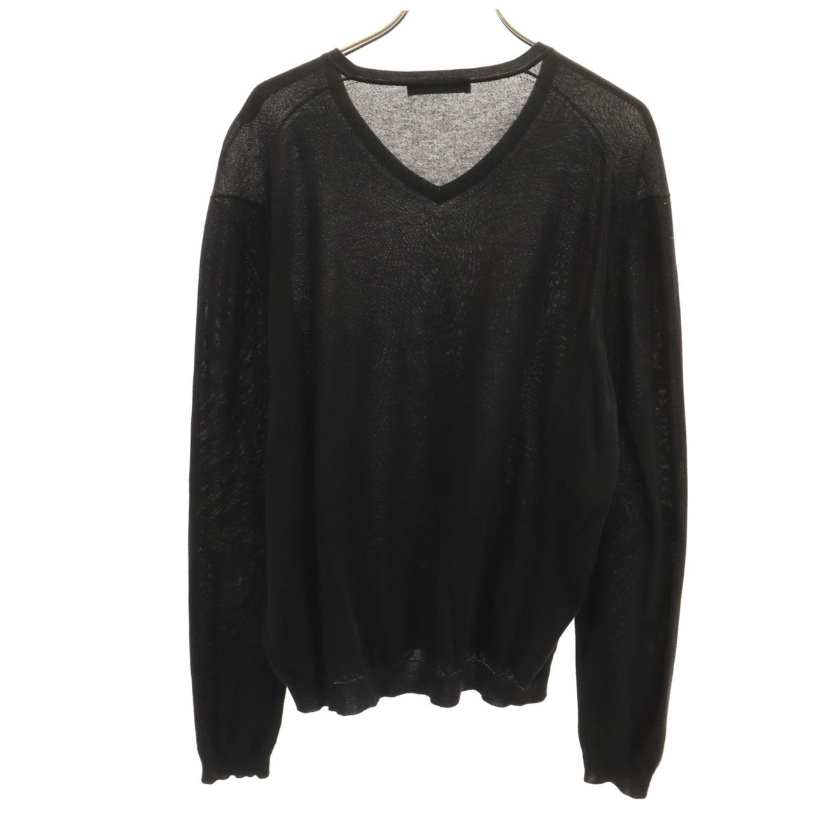 PRADA Italian Long Sleeve Knit Sweater Black Size 48