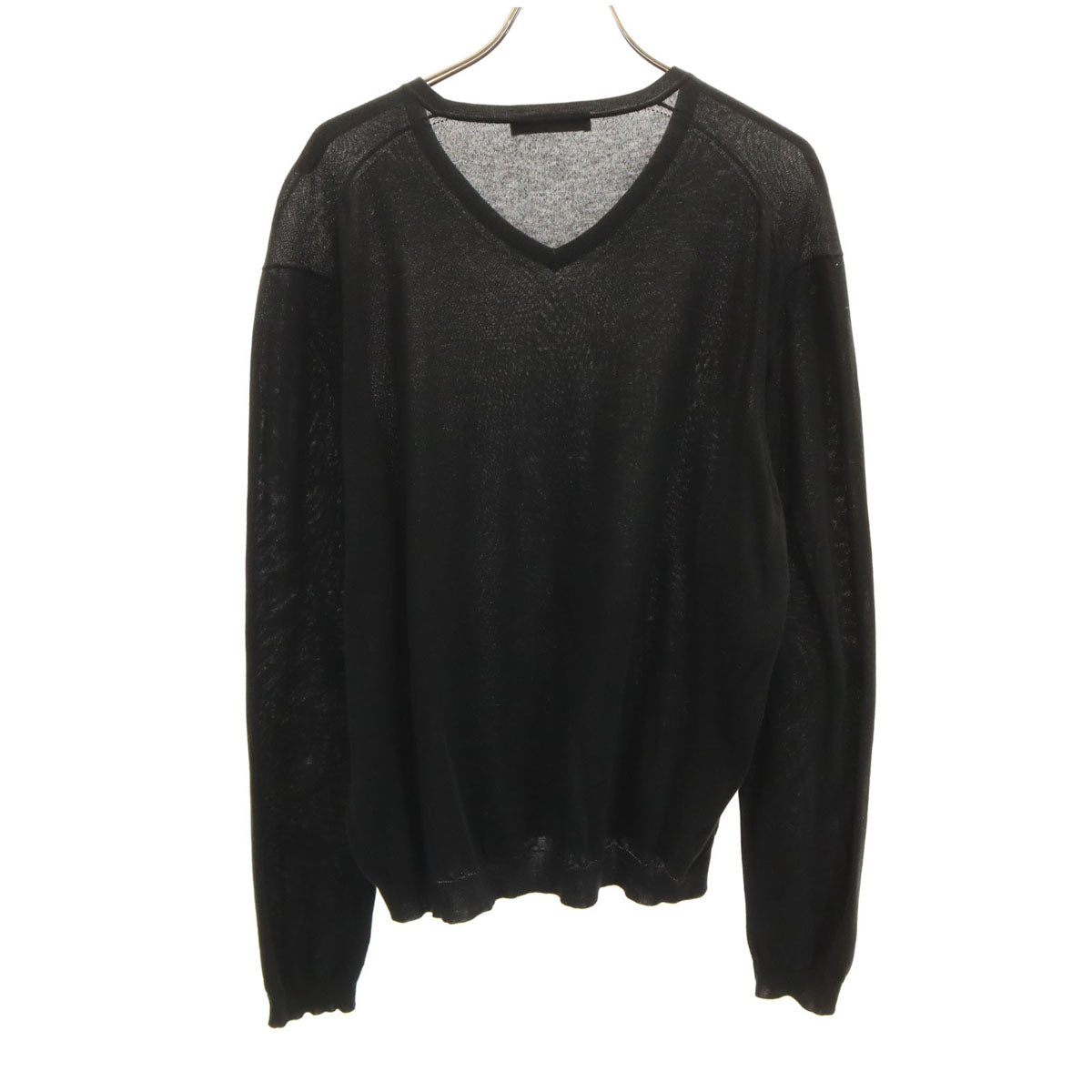 PRADA Italian Long Sleeve Knit Sweater Black Size 48