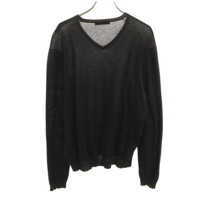 PRADA Italian Long Sleeve Knit Sweater Black Size 48