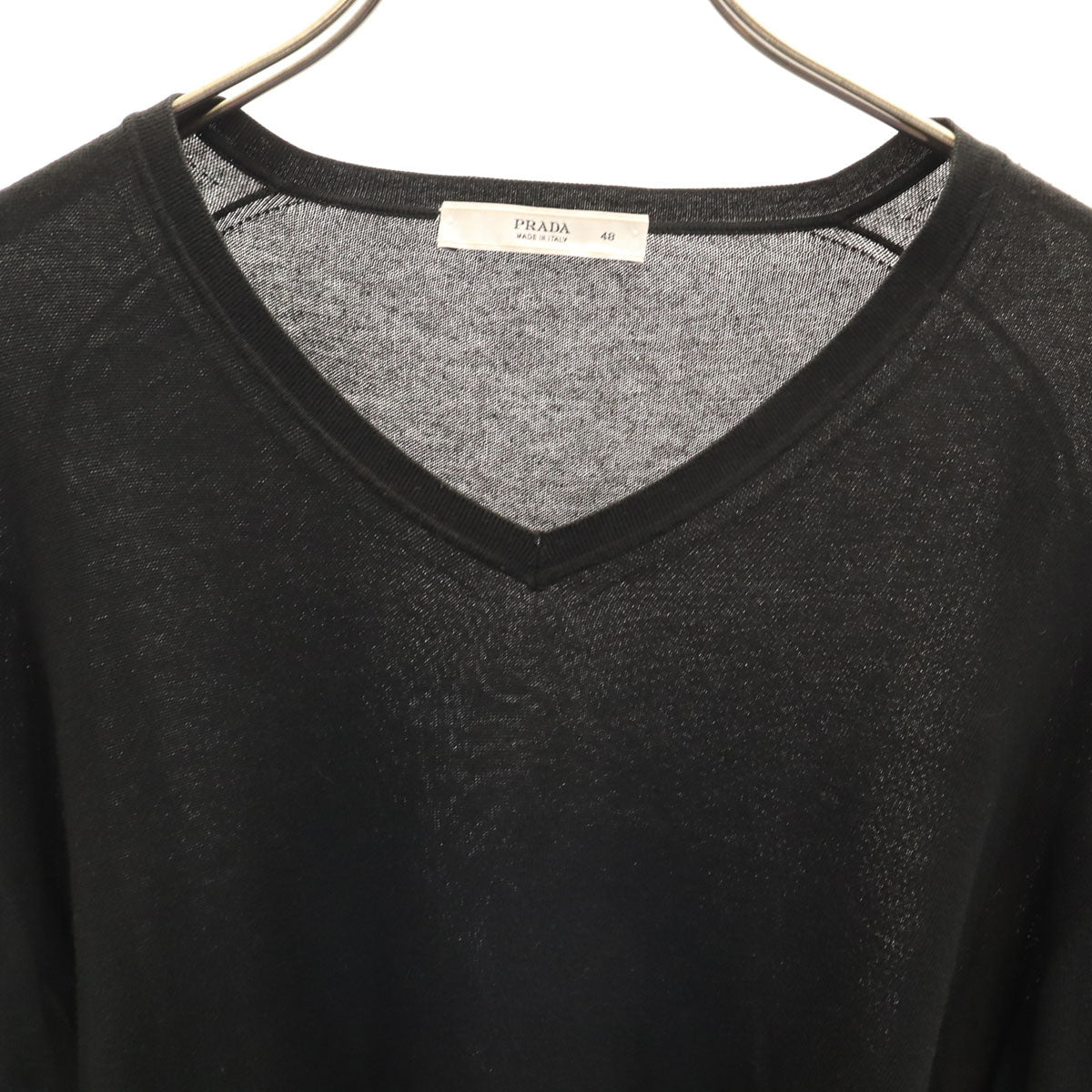 PRADA Italian Long Sleeve Knit Sweater Black Size 48