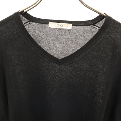 PRADA Italian Long Sleeve Knit Sweater Black Size 48