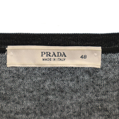 PRADA Italian Long Sleeve Knit Sweater Black Size 48