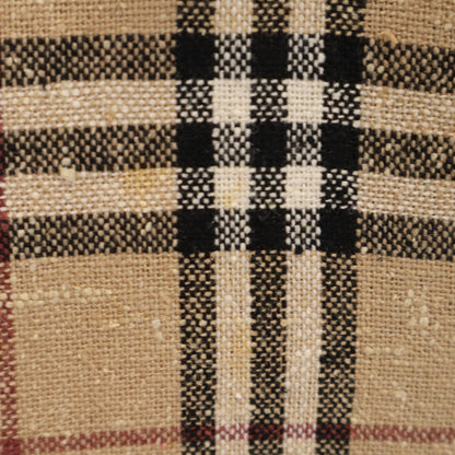 BURBERRY LONDON Nova Check Linen Blend Jacket Beige Size LL