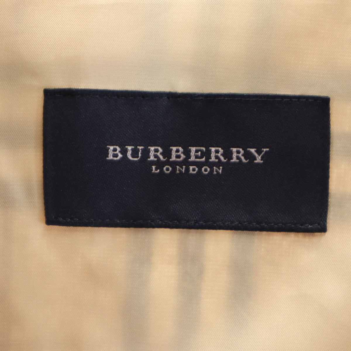 BURBERRY LONDON Nova Check Linen Blend Jacket Beige Size LL