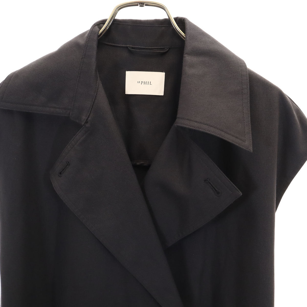 LE PHIL Long Vest Black Size F