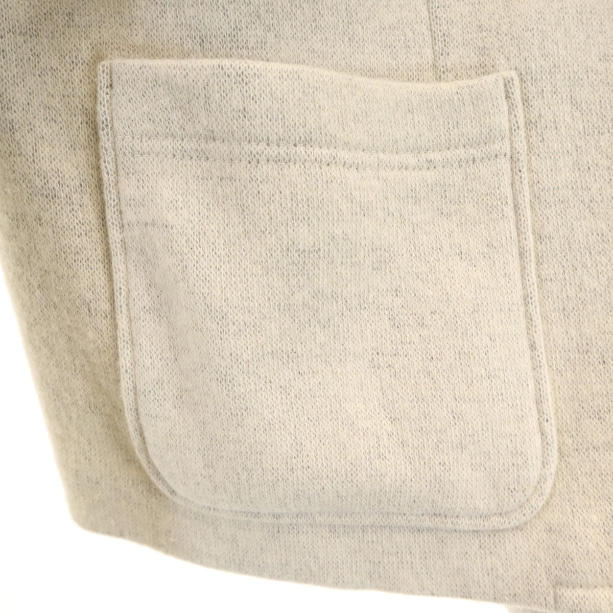 Y's Japanese Short Knit Collarless Jacket Gray Size 1