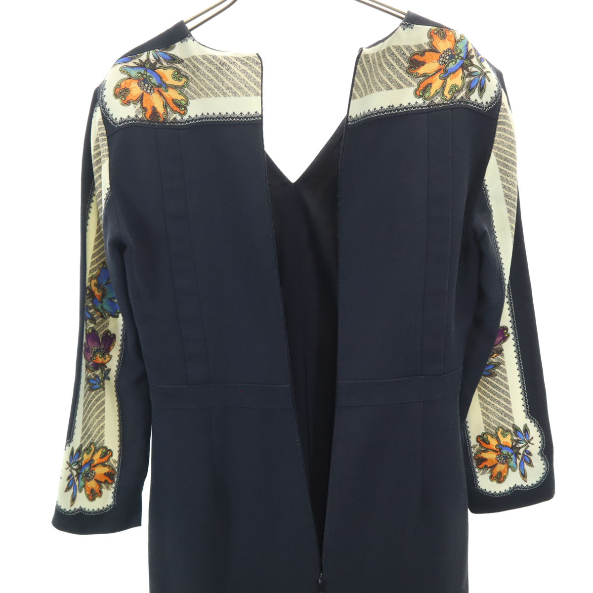 ETRO Black Patterned Long Sleeve Dress Size 38