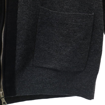 DRIES VAN NOTEN V-Neck Full Zip Knit Cardigan Gray Size S
