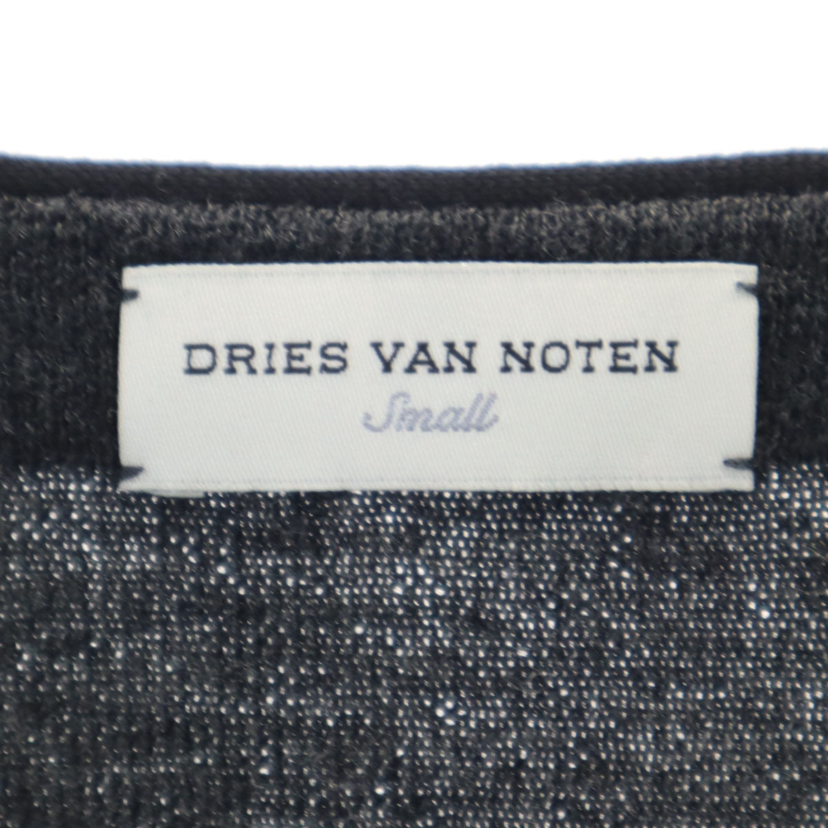 DRIES VAN NOTEN V-Neck Full Zip Knit Cardigan Gray Size S