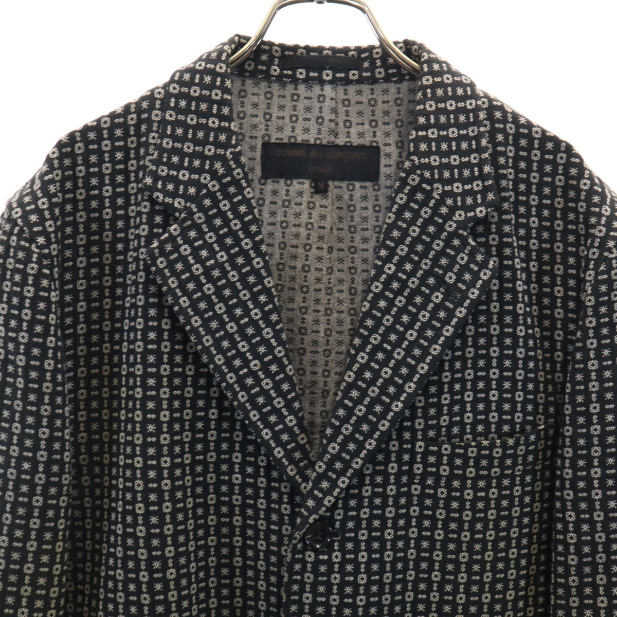 COMME des GARCONS HOMME 00s Patterned Blazer Black Size M