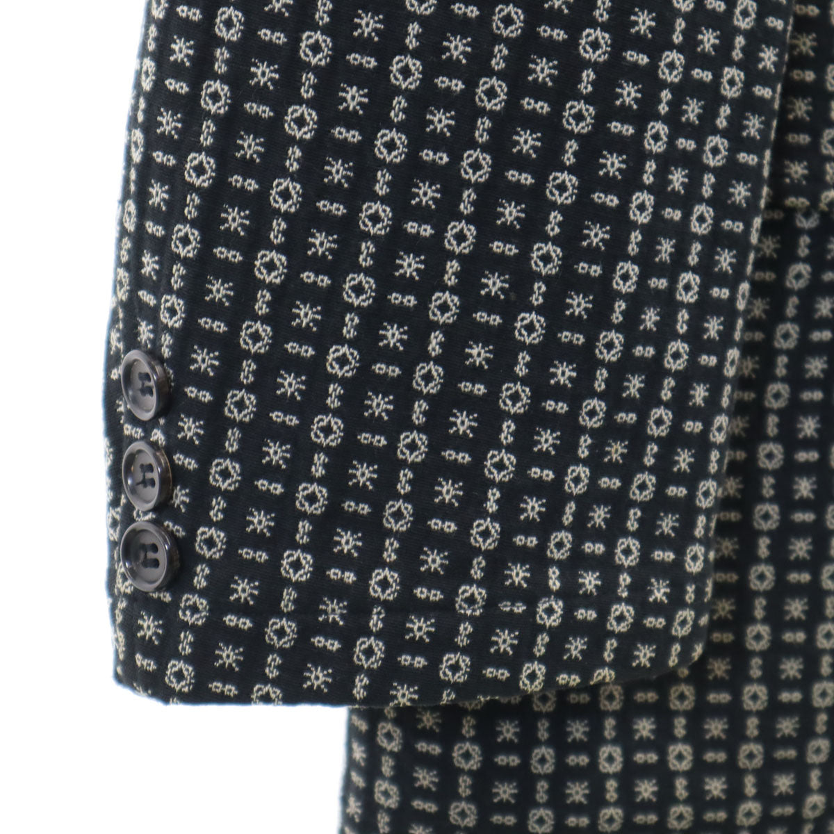 COMME des GARCONS HOMME 00s Patterned Blazer Black Size M