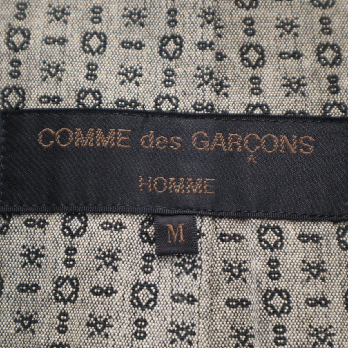 COMME des GARCONS HOMME 00s Patterned Blazer Black Size M