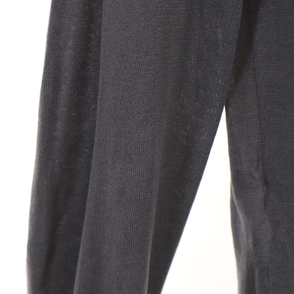 PRADA Silk Blend V-Neck Cardigan Charcoal Gray Size 48