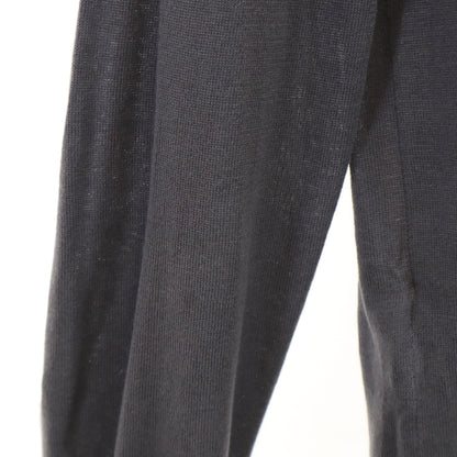 PRADA Silk Blend V-Neck Cardigan Charcoal Gray Size 48