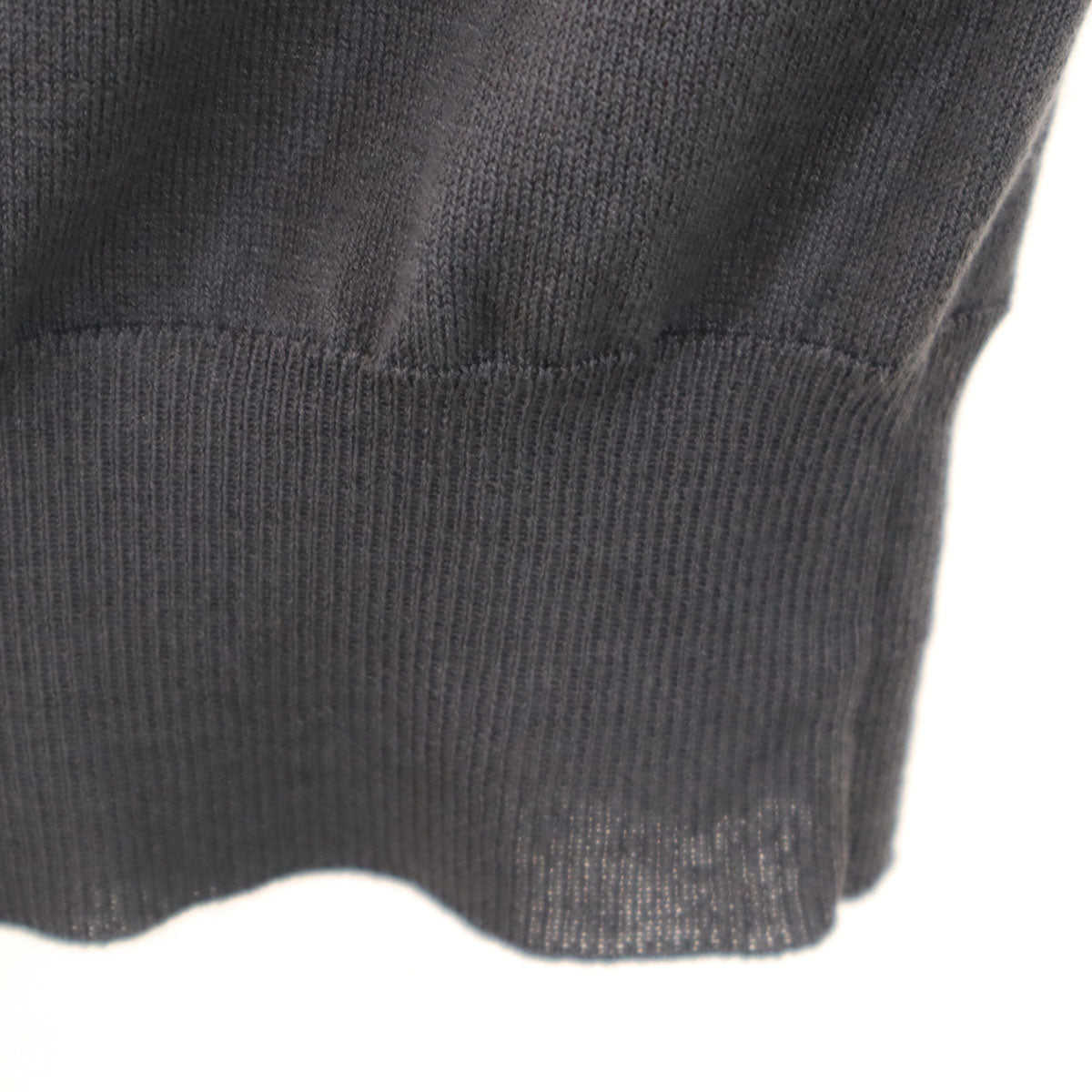 PRADA Silk Blend V-Neck Cardigan Charcoal Gray Size 48