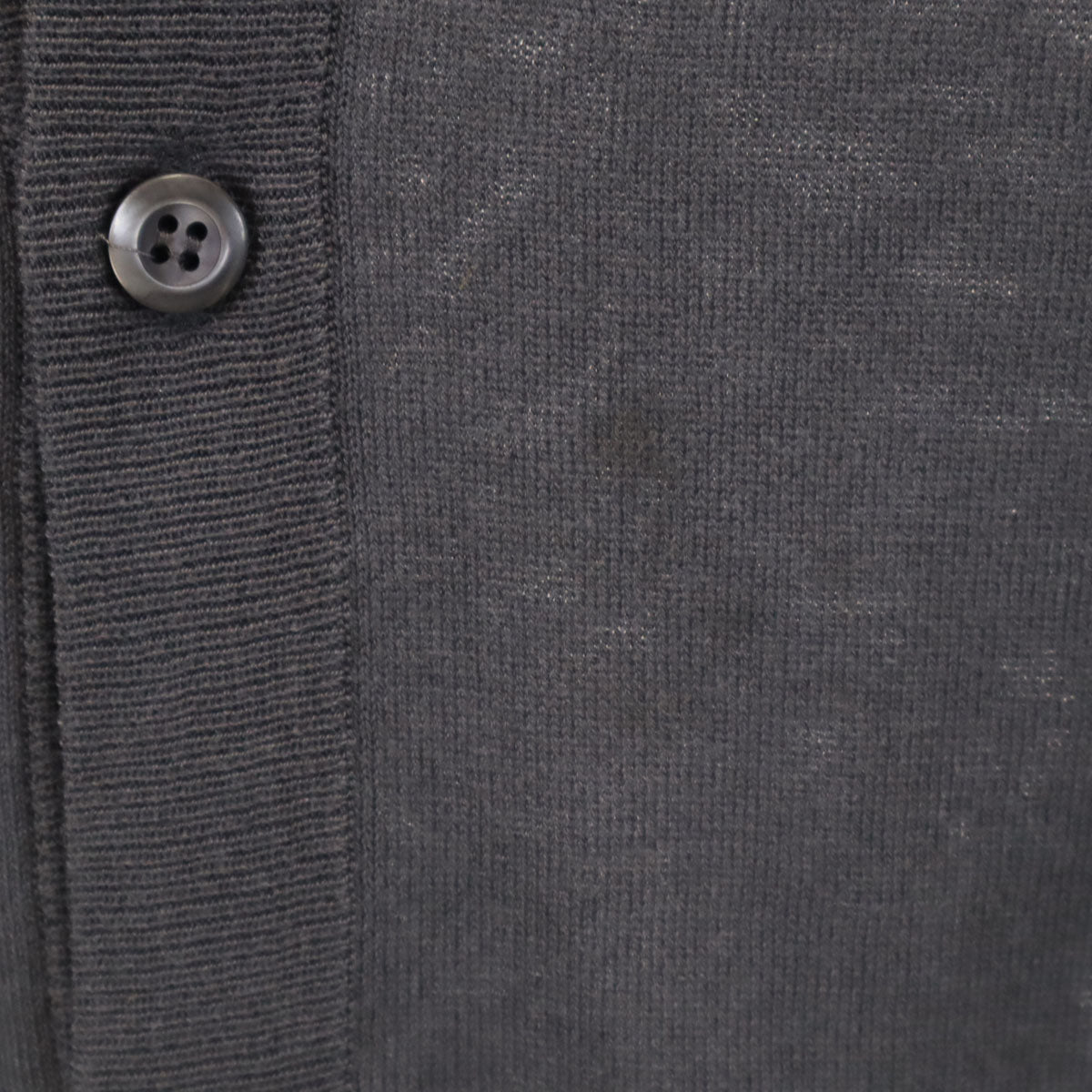 PRADA Silk Blend V-Neck Cardigan Charcoal Gray Size 48